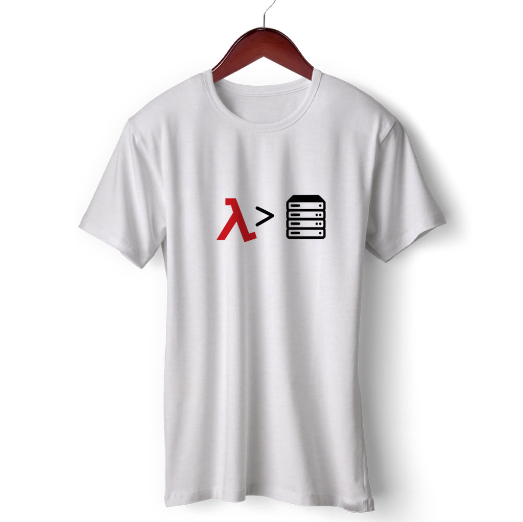 Unisex Cotton T Shirts | T Shirt for Coder| AWS Lambda is Better Than Server | Round Neck Half Sleeve |Regular Fit
